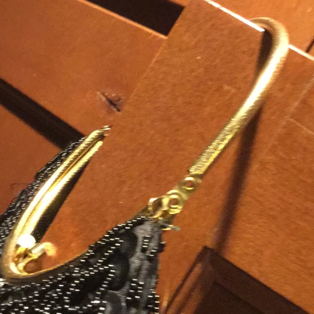 Vintage antique chic purse metal handle fringe Hong Kong Christmas brunch boho - Picture 4 of 10